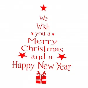 Наклейка на стіну OSALADI Різдвяна ялинка PVC Червона - Фото 1