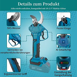 Секатор VKE Акумуляторний Max 40 мм, 600 Вт synthetic.ua - Фото 1