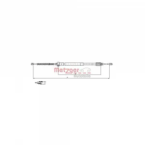 Трос стояночного гальма METZGER 11.6597 для RENAULT задній лівий - Фото 1
