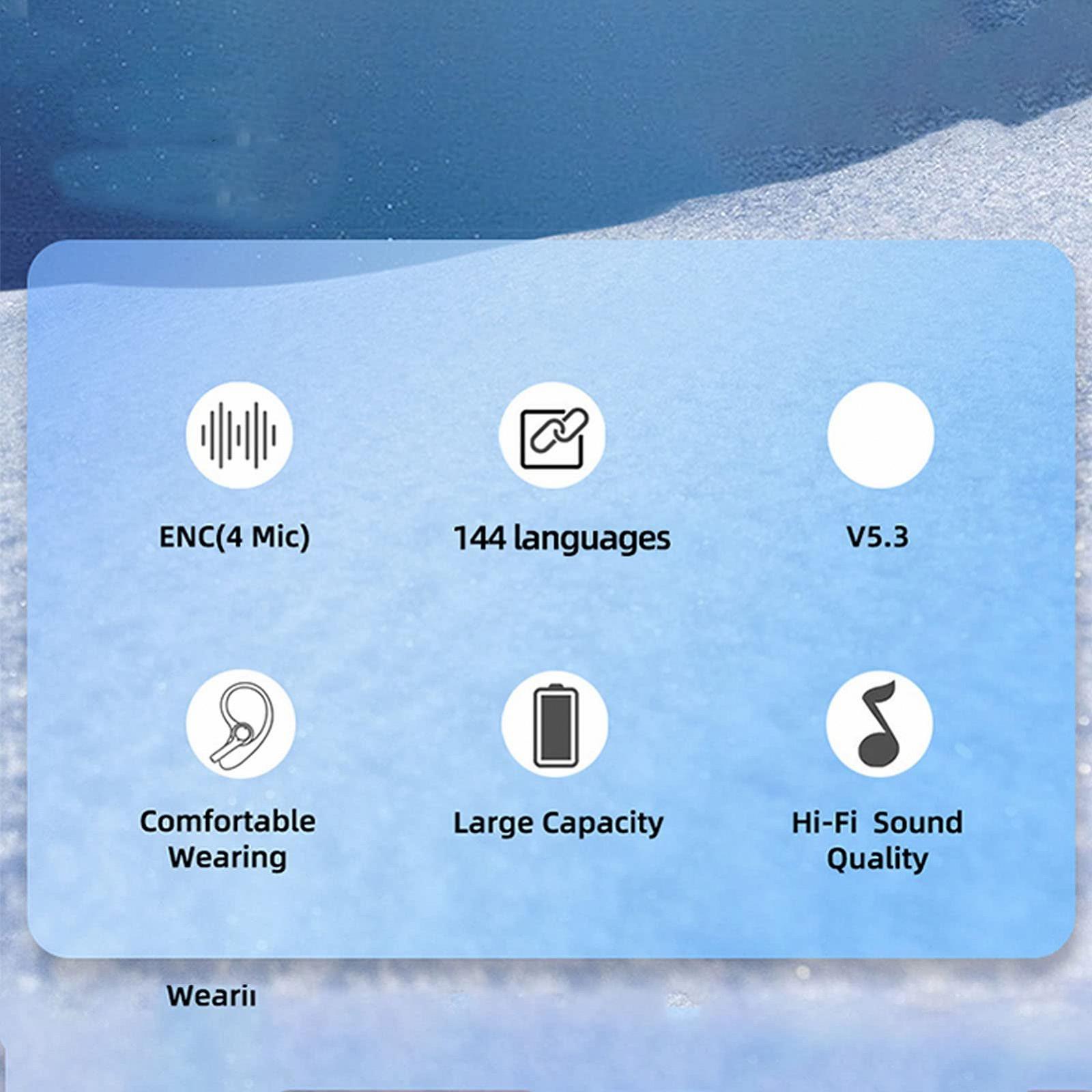 Навушники-перекладачі Bluetooth 5.3 Підтримка 144 мов Бездротові, фото №4