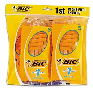 Бритва одноразовая BiC 1 Sensitive 8 упаковок по 5 шт. - Фото 1