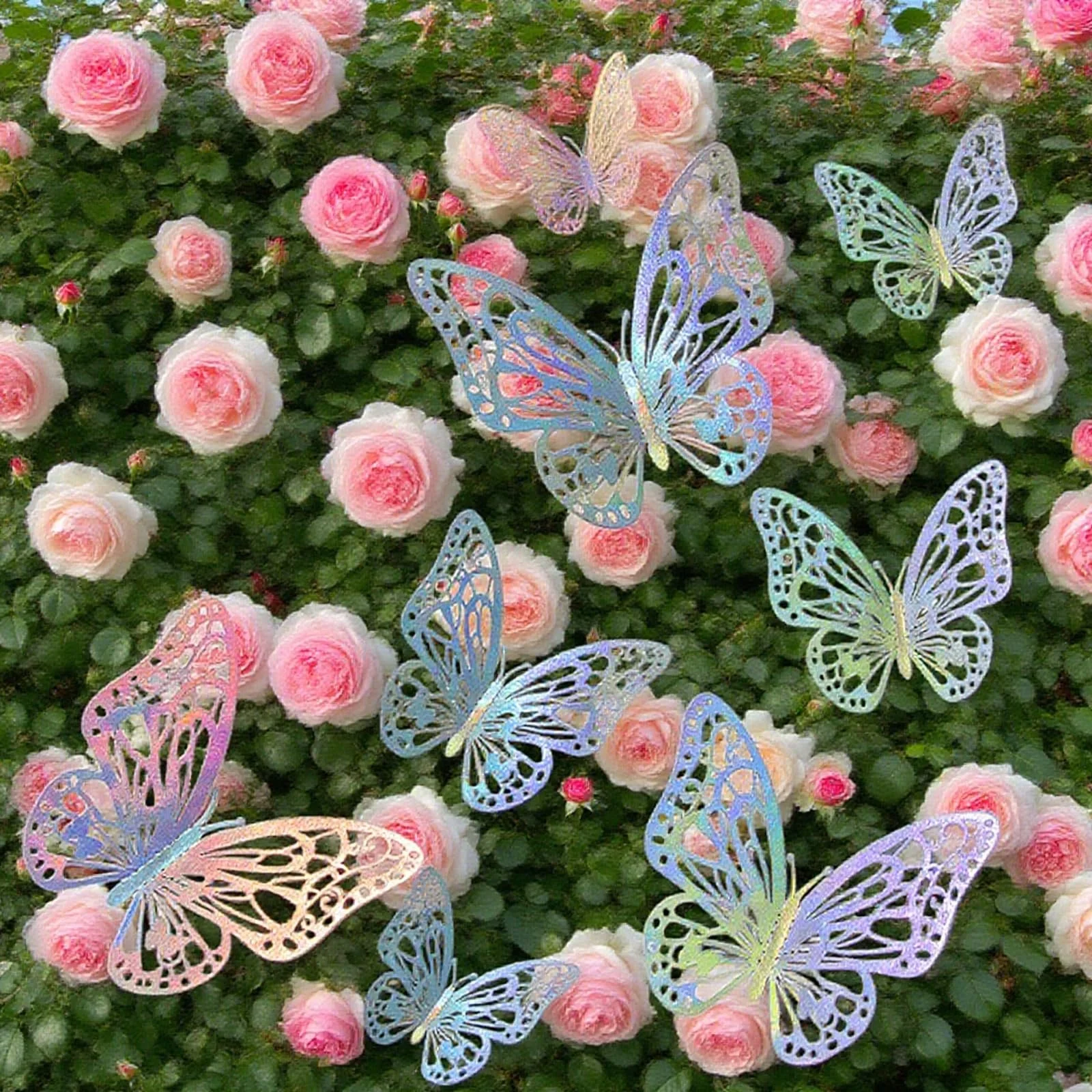 Наклейки на стіну 72 шт. 3D Метелики 3 розміри Багатоколірні, фото №6 Наклейки на стіну 72 шт. 3D Метелики 3 розміри Багатоколірні, фото №6