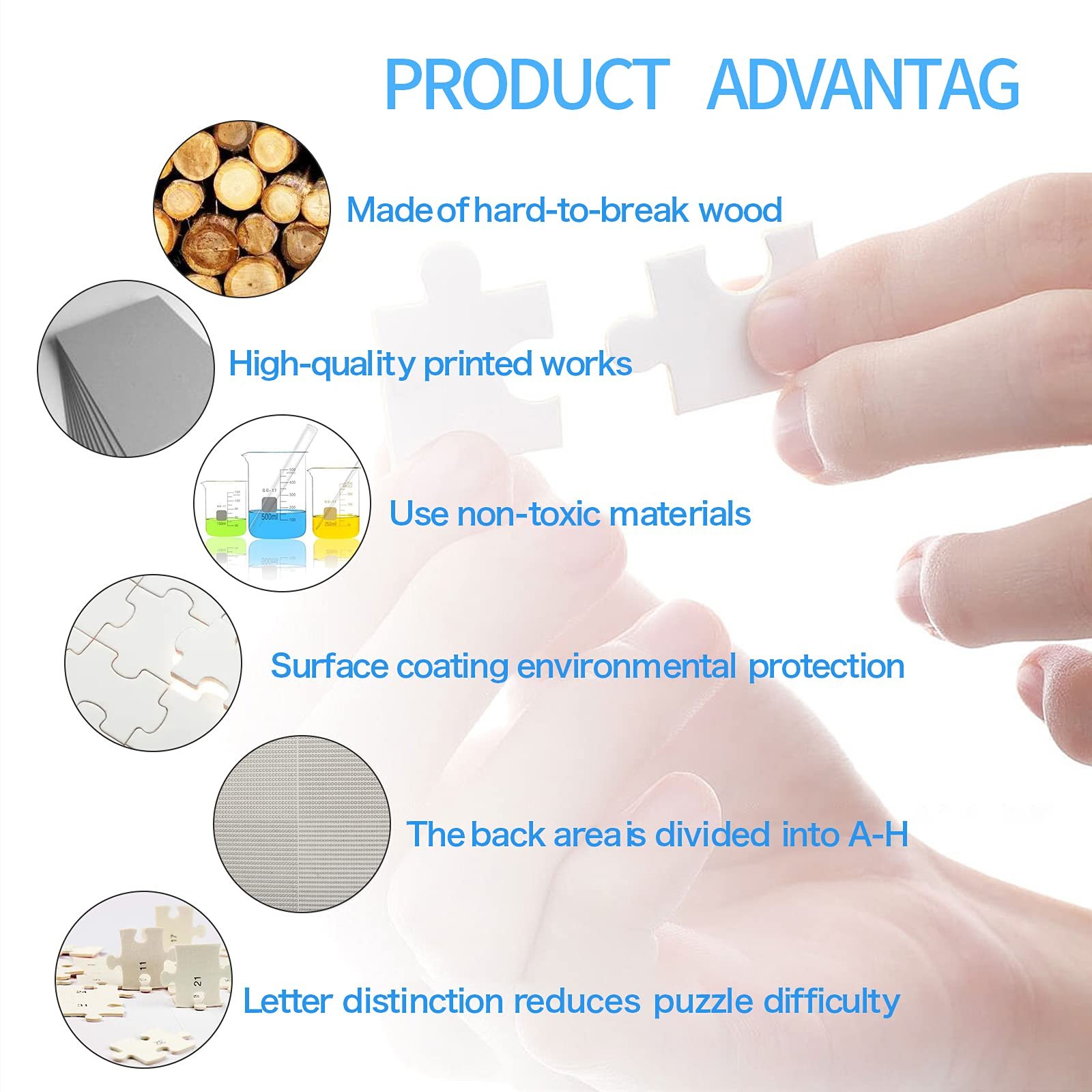 Пазл Classic Puzzle White Tiger 1000 елементів DIY Kit дерев'яний, фото №1 Пазл Classic Puzzle White Tiger 1000 елементів DIY Kit дерев'яний, фото №1