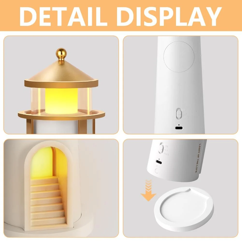 Настільна лампа Маяк Проєкційна LED Датчик руху 2400 мАг, фото №3