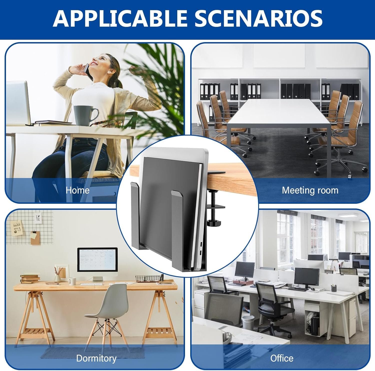 Тримач для ноутбука на стіл збоку Регульований тримач збоку Вертикальна, фото №7