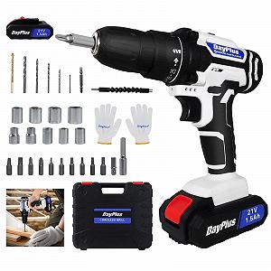 Ударный Ключ. Шуруповерт 21 В Аккумуляторный Набор с батареей 1.5 Ah 2 Скорости 25 + 1 Ток Пустой цвет: зелёный - Фото 1