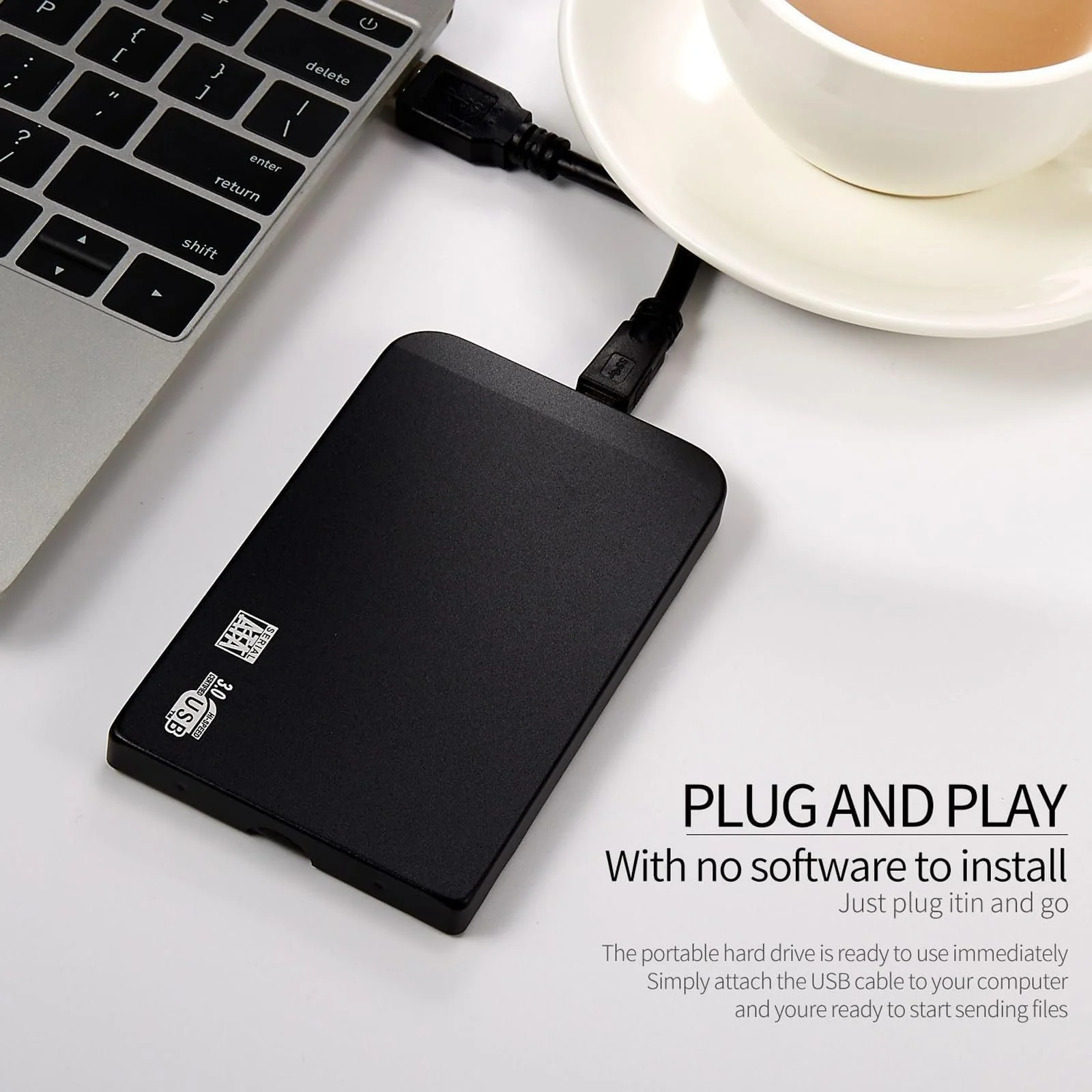 Внешний SSD 4 ТБ USB 3.0 Ultra Slim 2.5 дюйма (C), фото №5