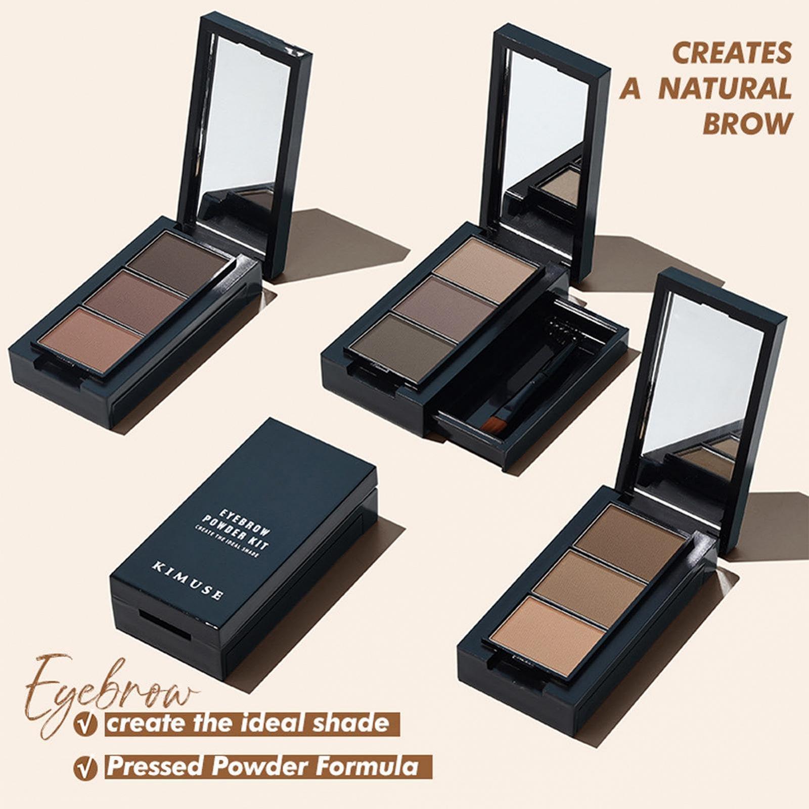 Пудра для брів 3 кольори з пензлем водостійка і стійка до змазування для лінії росту волосся, фото №7 Пудра для брів 3 кольори з пензлем водостійка і стійка до змазування для лінії росту волосся, фото №7