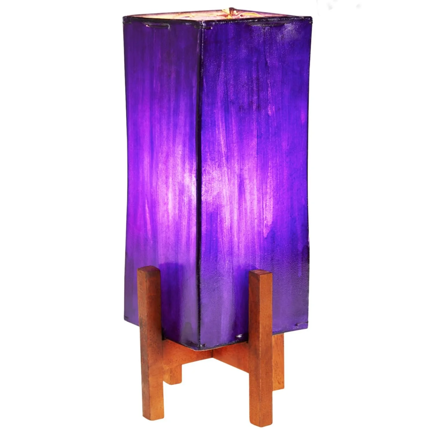 Настільна лампа Marrakesch Orient & Mediterran Interior Janka 39 см Шкіра Фіолетовий, фото №1