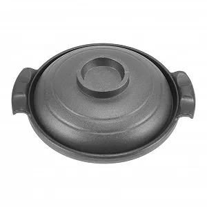 Керамическая кастрюля Mobestech с двойными ручками и крышкой термостойкая - Фото 1