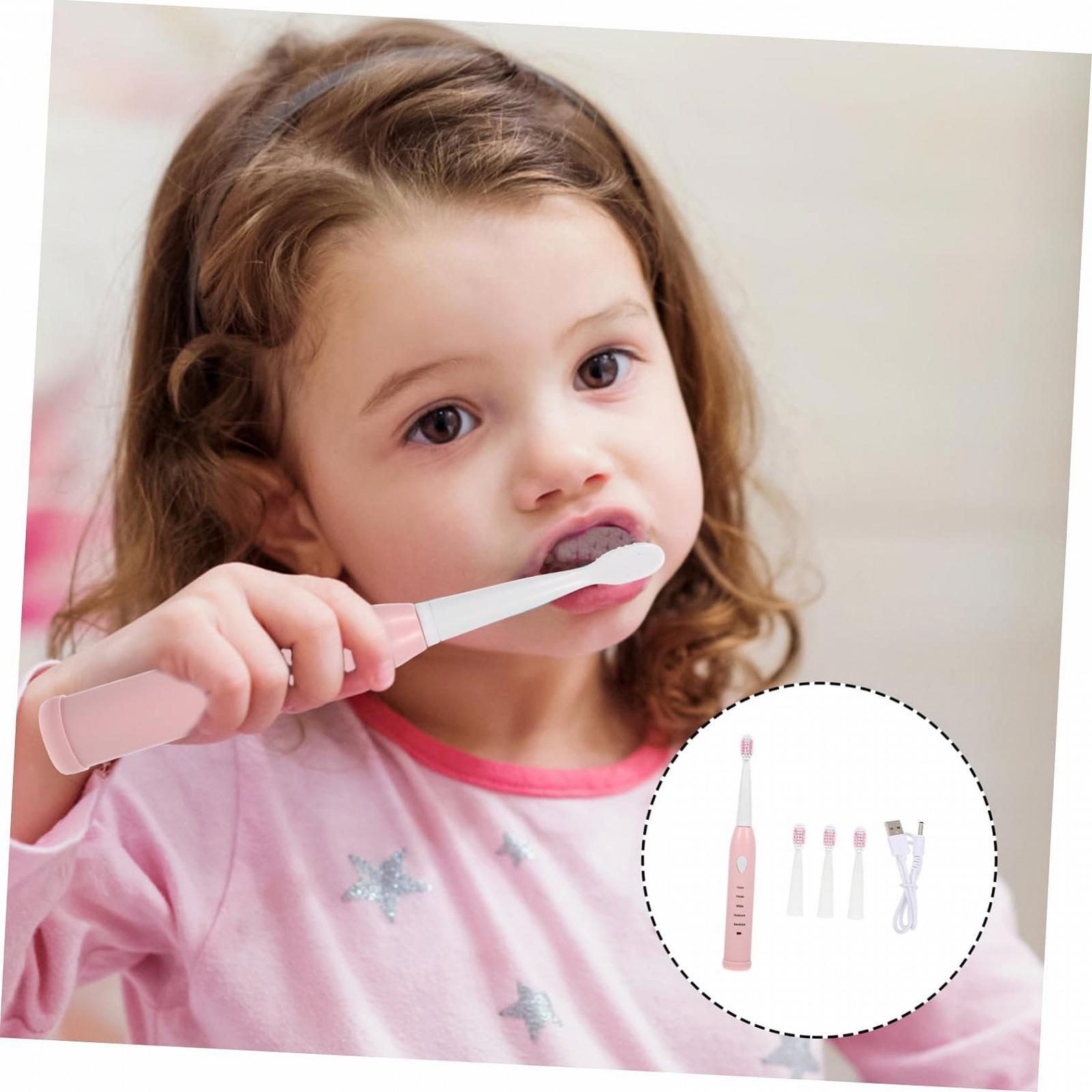 Електрична зубна щітка PACKOVE портативна USB м'яка щетина для дітей, фото №5