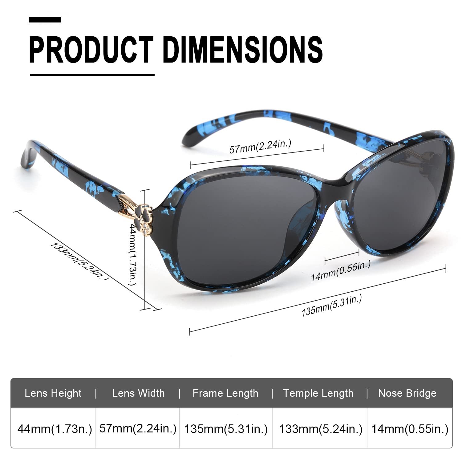 Поляризовані сонцезахисні окуляри жіночі FIMILU Великі UV400 захист, фото №5