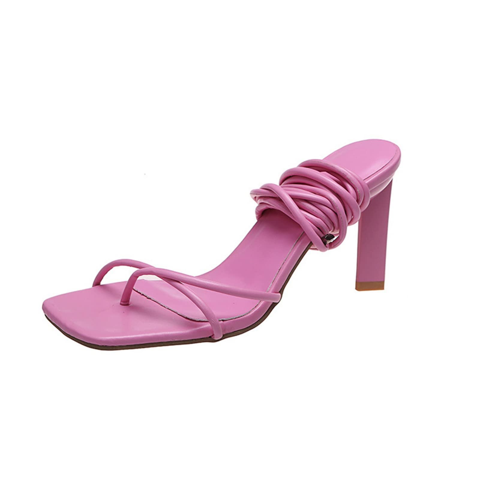 Туфли Yytcsjz На шнуровке Открытый носок Корректор большого пальца ноги Мягкая PU кожа Розовый 38 EU, фото №1