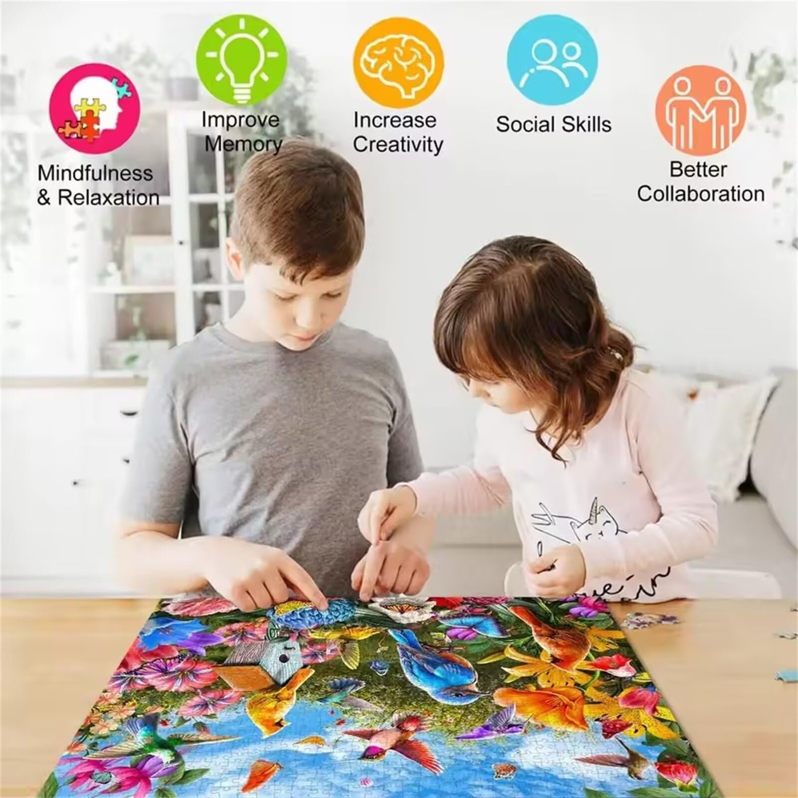 Пазл Мультяшный поезд и цветы 300 деталей 38 x 26 см, фото №4 Пазл Мультяшный поезд и цветы 300 деталей 38 x 26 см, фото №4