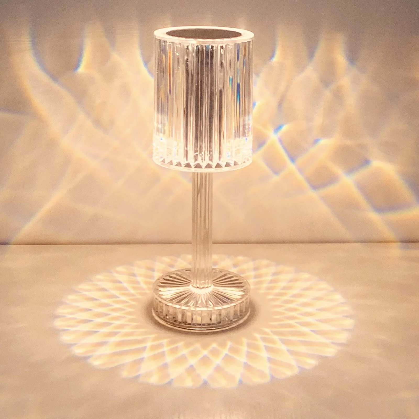 Настільна лампа XVZ LED Кришталева Акумуляторна 2000 мАг Сенсорна Димер, фото №5