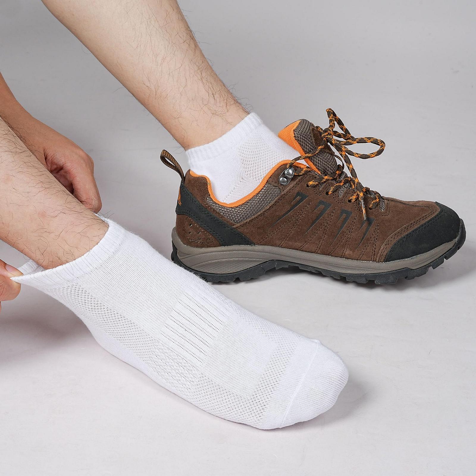 Спортивные носки Мужские Женские 10 пар Дышащие спортивные носки Спортивные носки Женские Мужские носки Короткие носки для мужчин, Хлопковые носки Носки для бега Унисекс, фото №6