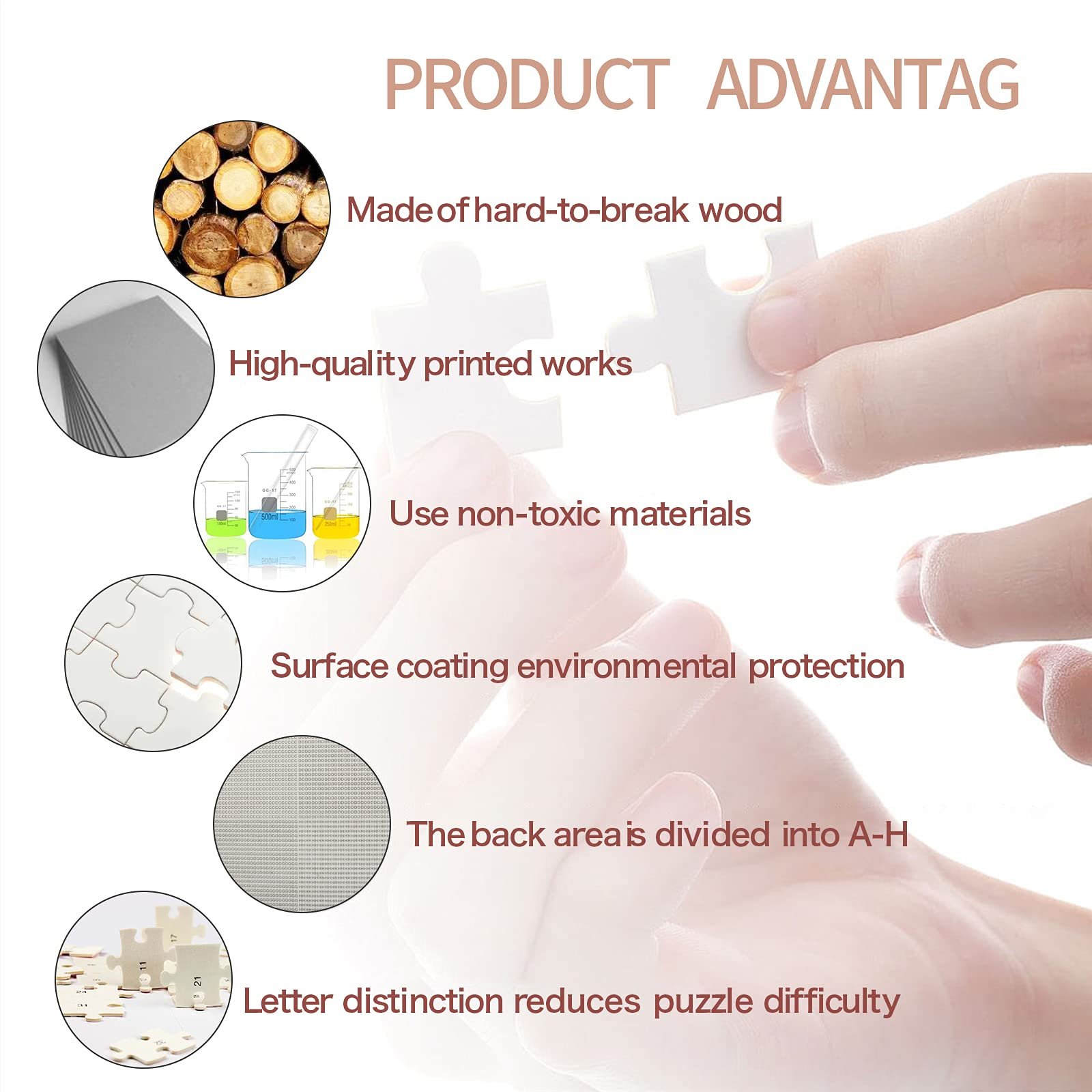 Пазл 1000 елементів Abstract Deer Classic Puzzle DIY Kit дерев'яний, фото №5 Пазл 1000 елементів Abstract Deer Classic Puzzle DIY Kit дерев'яний, фото №5