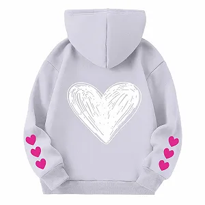 Худи Generisch для девочек и мальчиков, с длинными рукавами, мягкая толстовка с графическим рисунком, милый пуловер для детей, одежда для девочек, однотонный пуловер для мальчиков, размер 176 synthetic.ua - Фото 1