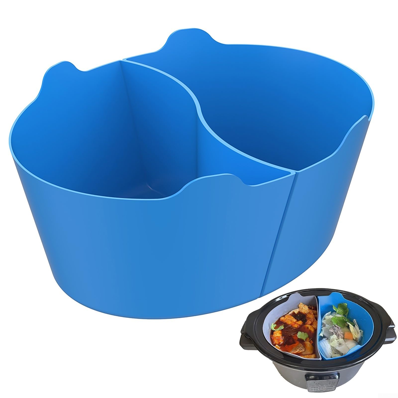 Аксессуар Liner Divider Slow Cooker 6 Quart Перемываемый Легко очищается для кухни (Синий), фото №3 Аксессуар Liner Divider Slow Cooker 6 Quart Перемываемый Легко очищается для кухни (Синий), фото №3