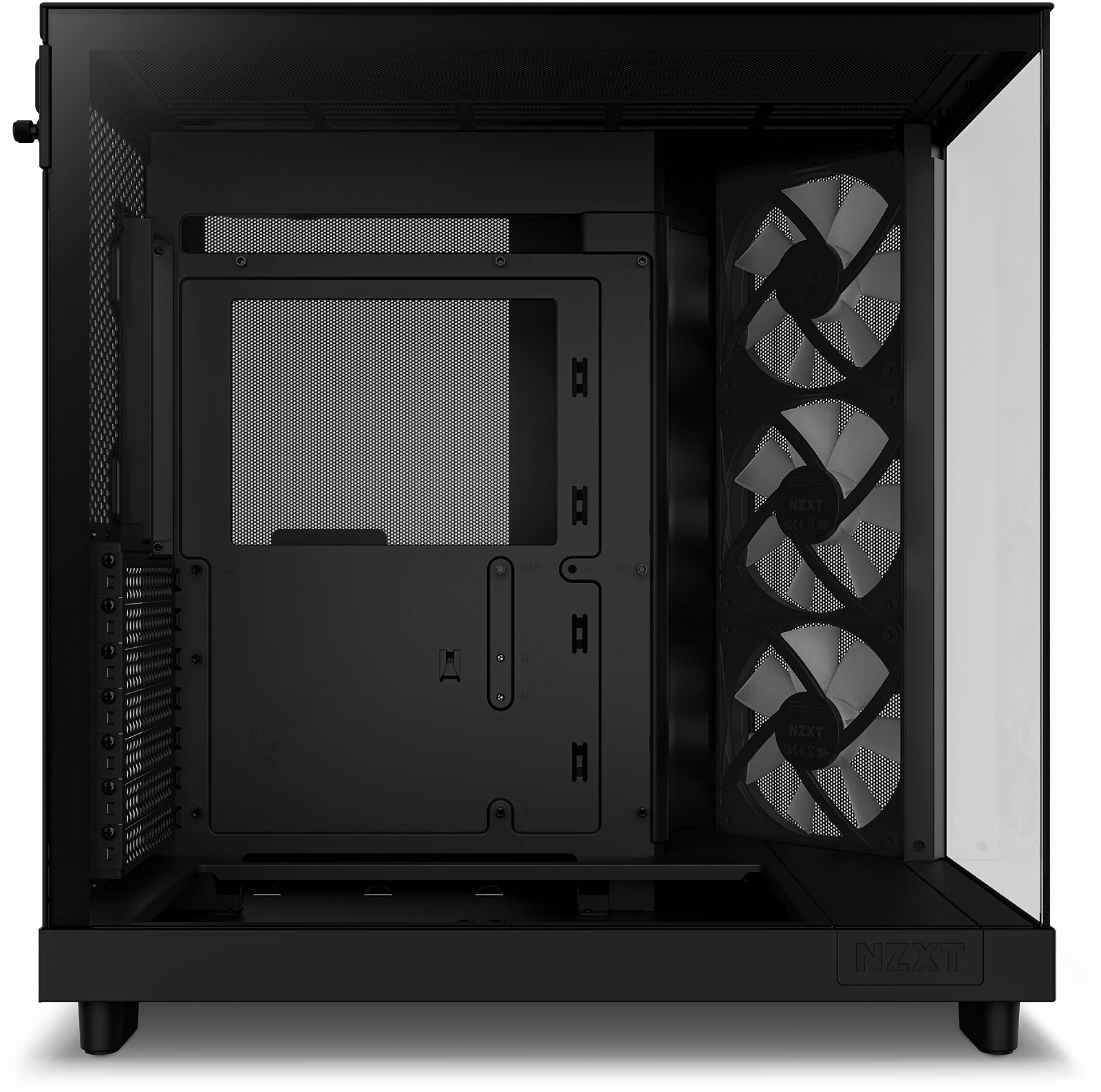 Корпус NZXT H6 Flow RGB (CC-H61FB-R1) / Mid-Tower / ATX, Micro-ATX, Mini-ITX / 3x120mm ARGB / 1xUSB Type-C / Без БЖ / Чорний, фото №12 Корпус NZXT H6 Flow RGB (CC-H61FB-R1) / Mid-Tower / ATX, Micro-ATX, Mini-ITX / 3x120mm ARGB / 1xUSB Type-C / Без БЖ / Чорний, фото №12