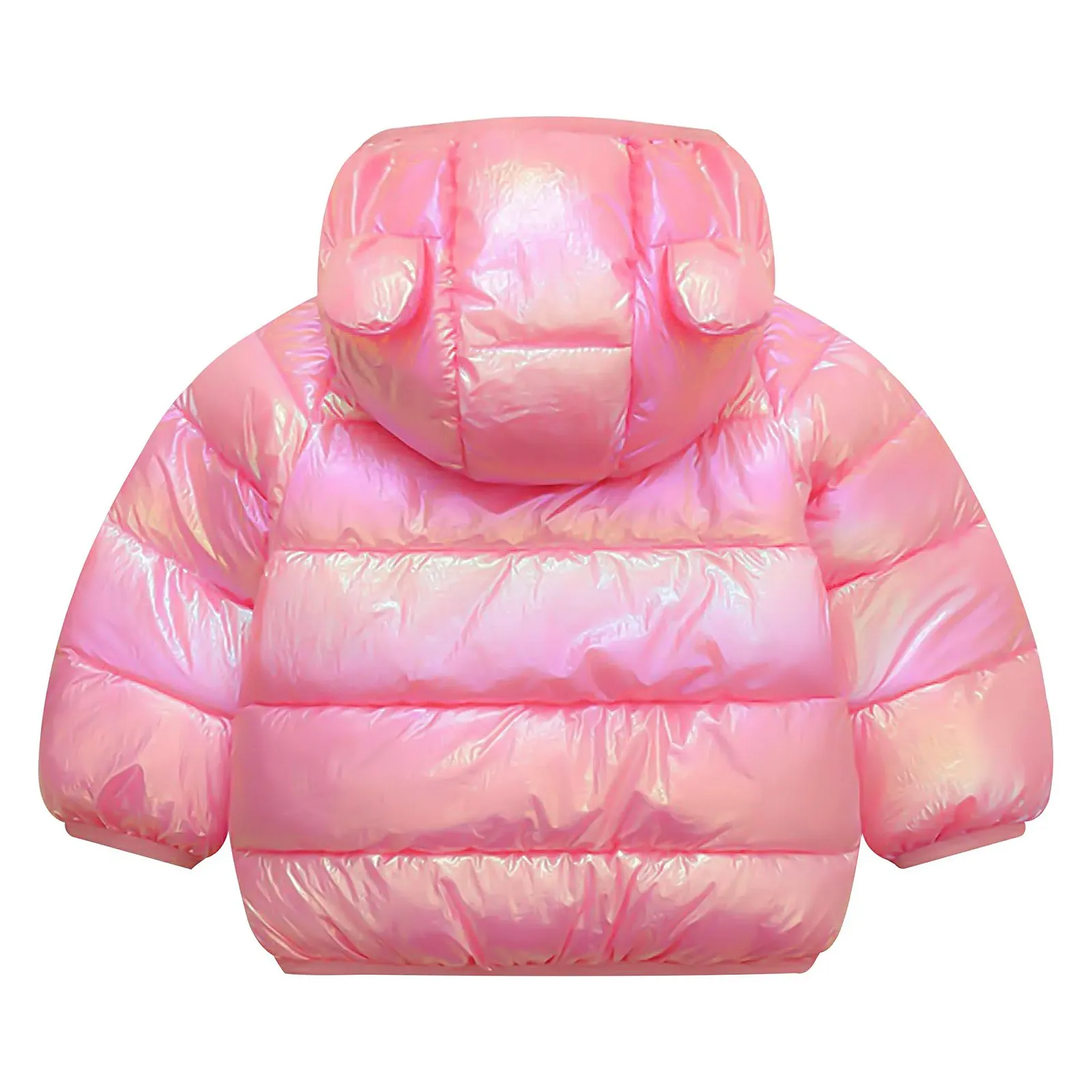 Детская зимняя куртка Baogaier с капюшоном, водонепроницаемая, ветронепроницаемая, легкая, теплая, стеганая куртка-пуховик, блестящая зимняя куртка, унисекс, для мальчиков и девочек, осенняя одежда, 1-5 лет, фото №2