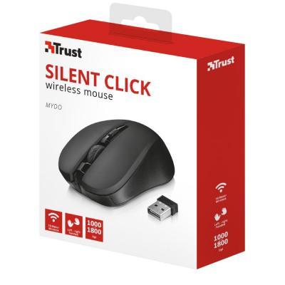 Компьютерная мышь Trust Mydo Silent wireless mouse black 21869, фото №5
