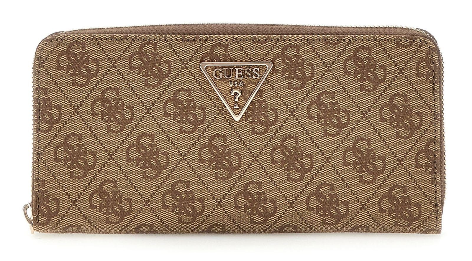 Гаманець GUESS Laurel SLG Large Zip Around L Latte Logo, фото №1
