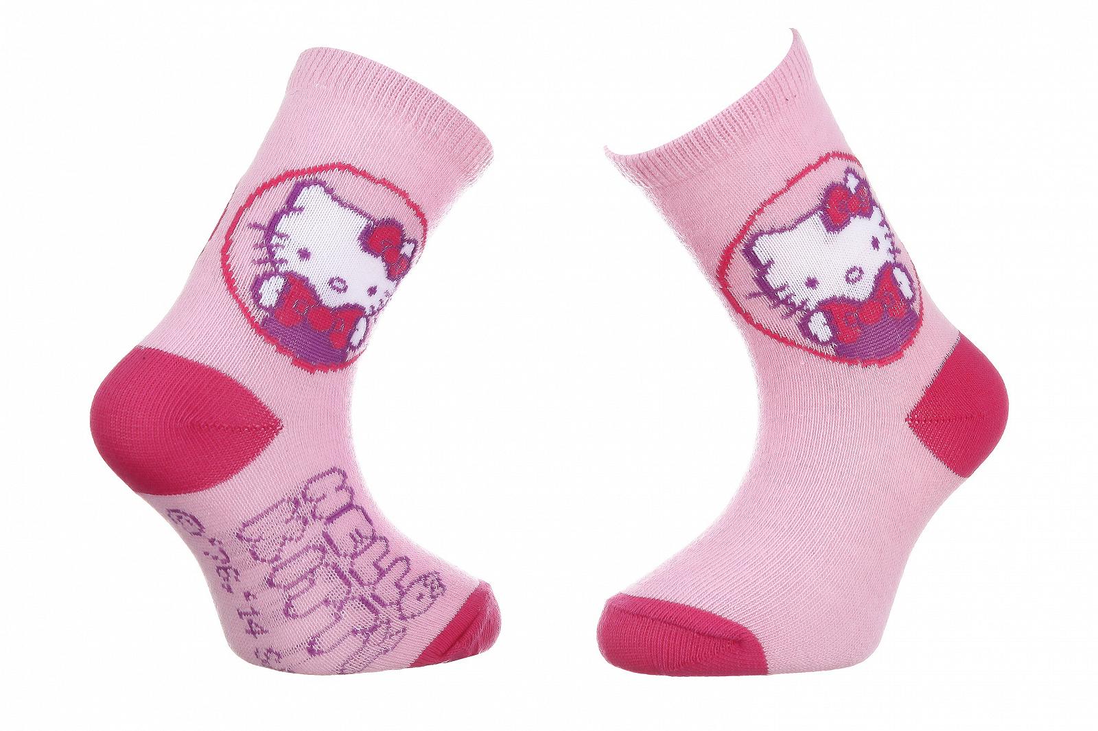 Шкарпетки HELLO KITTY TETE HK + ECRITURE Рожевий 19-22, фото №1