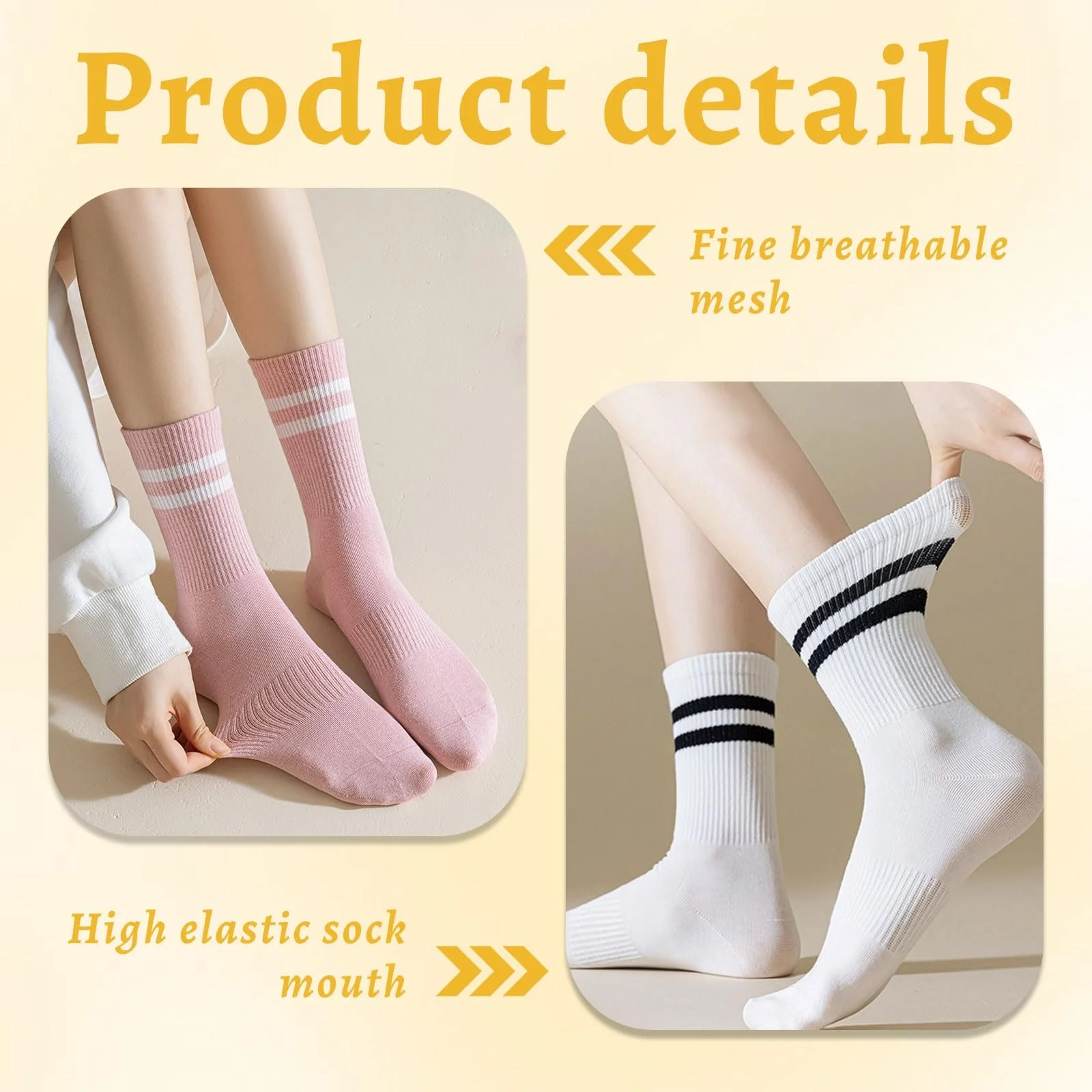 Шкарпетки Жіночі Смугасті 39-42 Бавовняні Тенісні Шкарпетки Спортивні Шкарпетки для Бігу, фото №3 Шкарпетки Жіночі Смугасті 39-42 Бавовняні Тенісні Шкарпетки Спортивні Шкарпетки для Бігу, фото №3