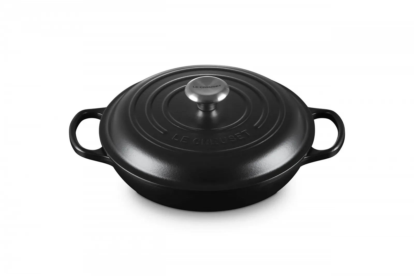Кастрюля Le Creuset Signature 21180260002430 чугунная Gourmet Professional круглая 26 см 2,2 л Matte Black, фото №1