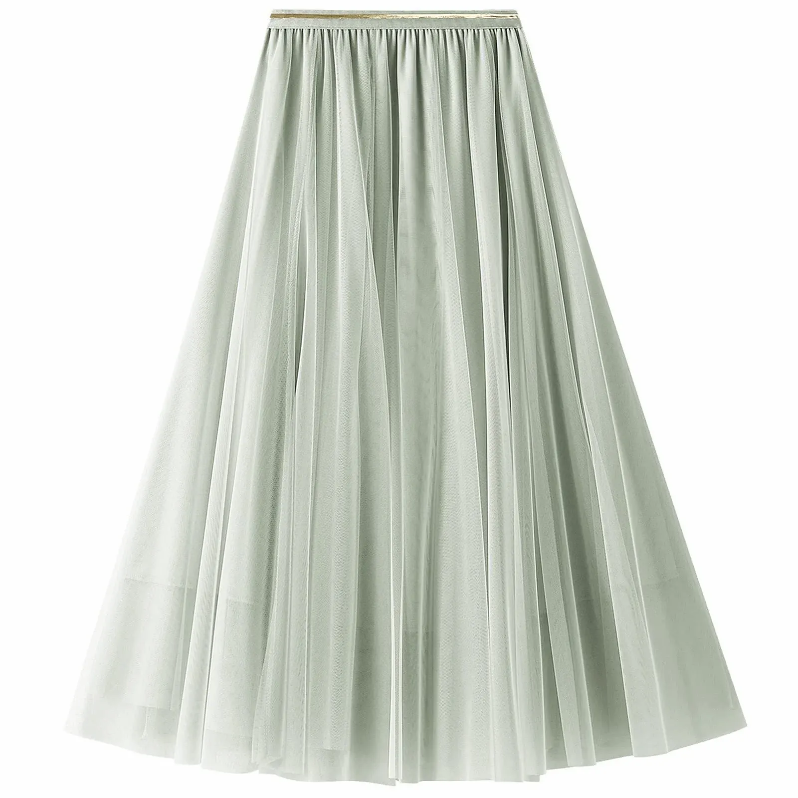 Спідниця з тюлю FEOYA довга жіноча елегантна з високою талією ретро, фото №2