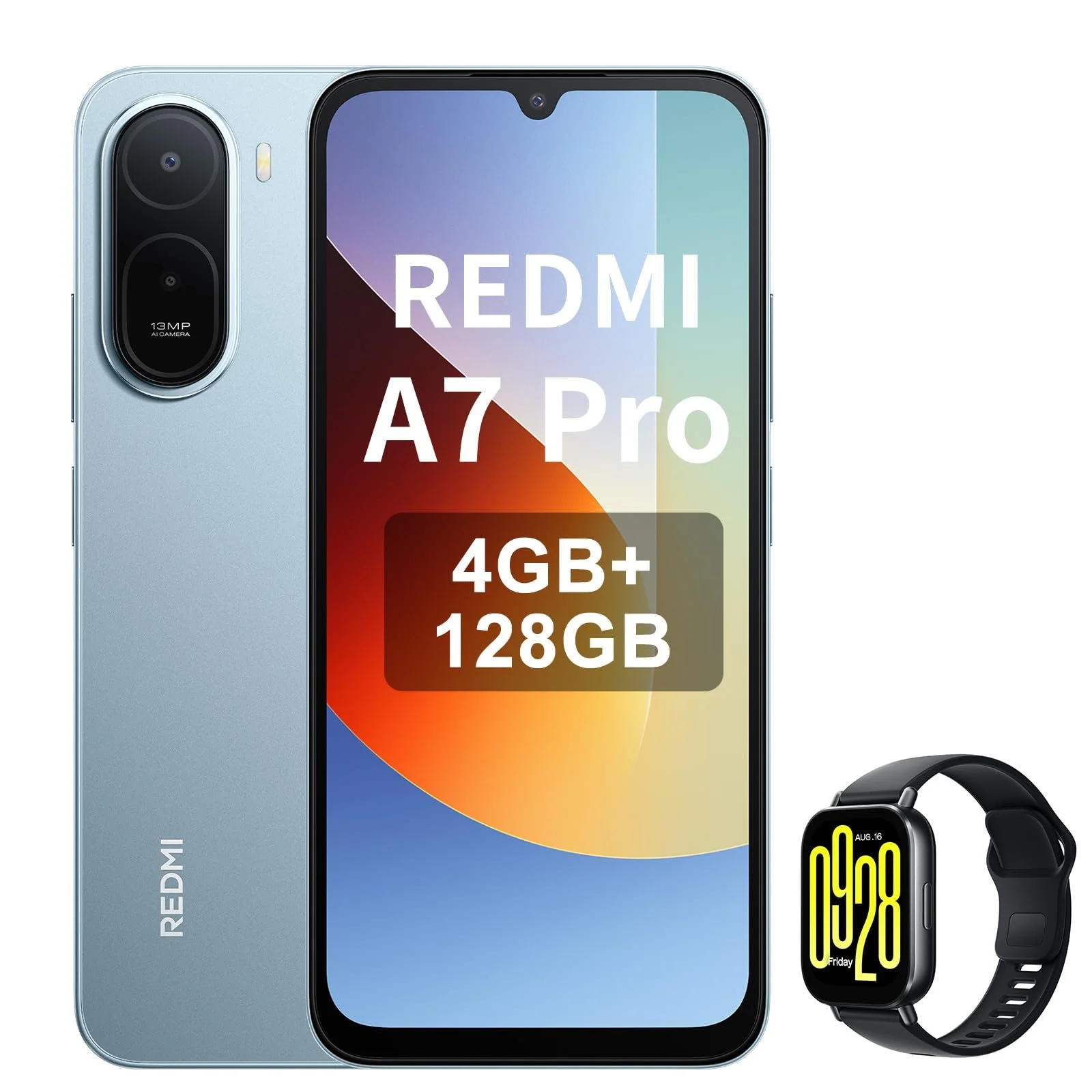 Смартфон XIAOMI Redmi A7 Pro 4/128ГБ 6,9" 120Гц HyperOS 3 6000мАг Dual SIM Fog Blue, фото №1