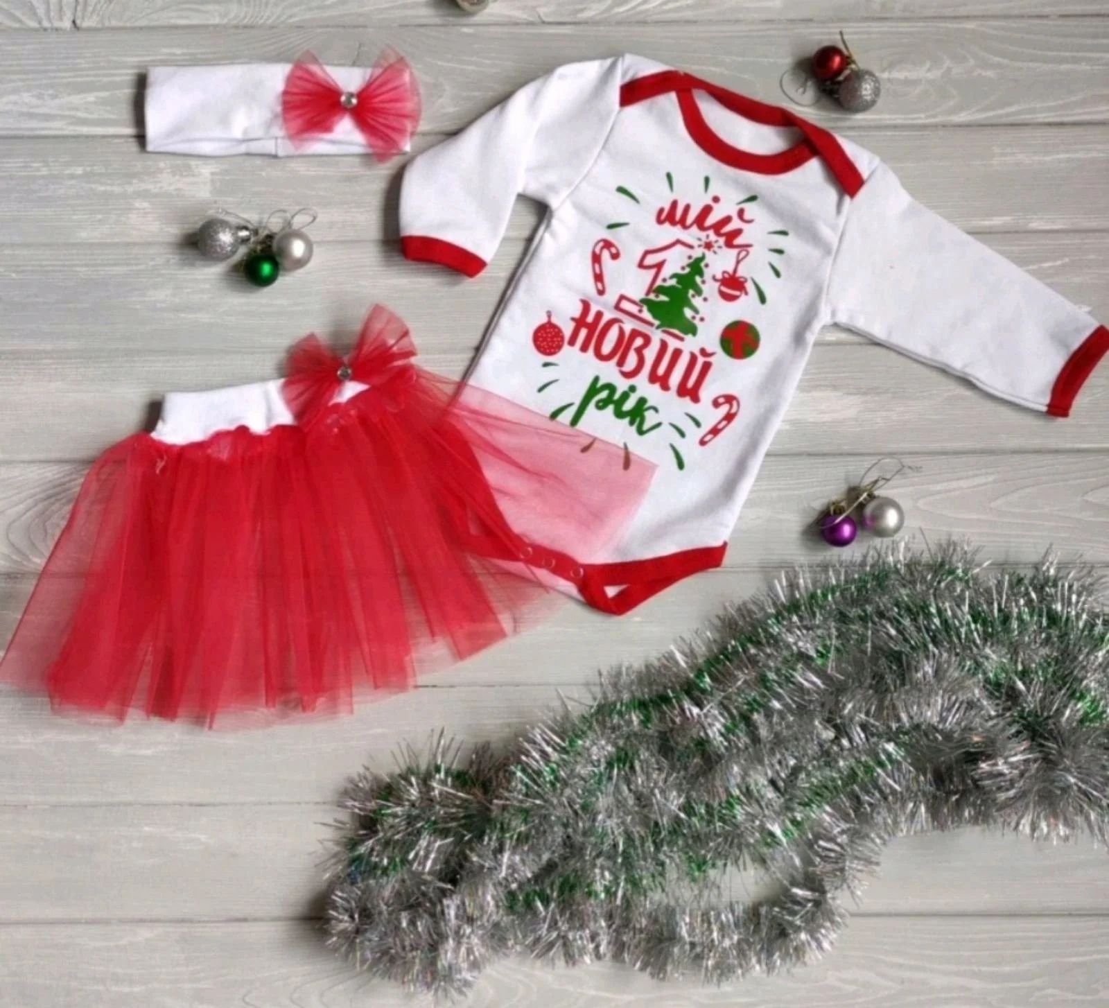 Новогодний костюм-тройка «мой первый новый год» 🎄❄️ от 68 до 86 см, фото №2 Новогодний костюм-тройка «мой первый новый год» 🎄❄️ от 68 до 86 см, фото №2
