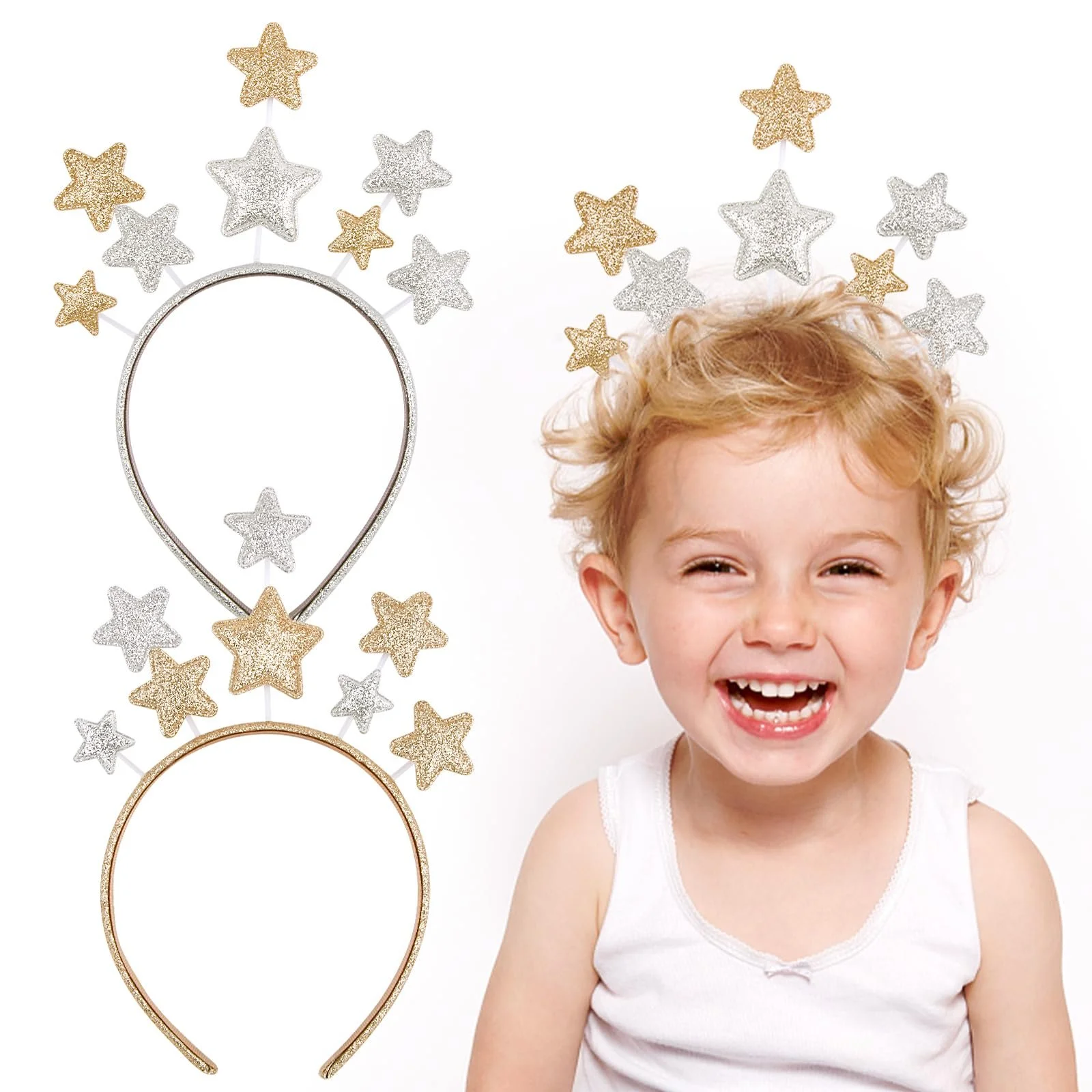 Обруч Зірка Різдвяна Блискуча, фото №1