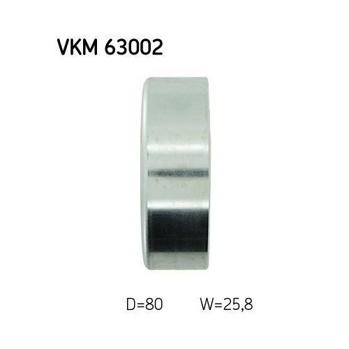 Ролик обвідний/напрямний поліклинового ременя SKF VKM 63002 для HONDA, HONDA (DONGFENG), фото №3
