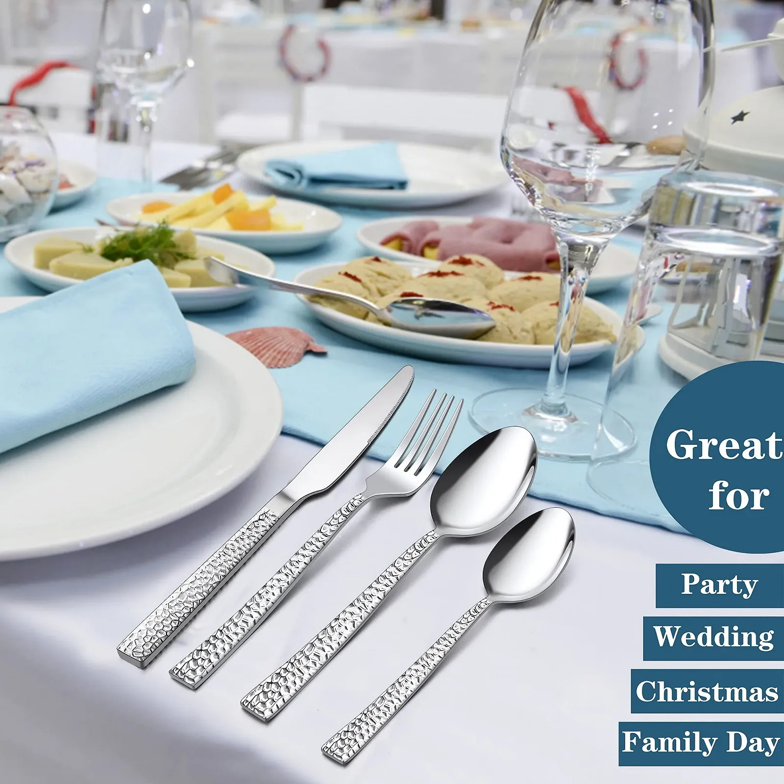 Набір столових приборів Herogo, 16 предметів, з нержавіючої сталі для 4 осіб, срібний, фото №7 Набір столових приборів Herogo, 16 предметів, з нержавіючої сталі для 4 осіб, срібний, фото №7