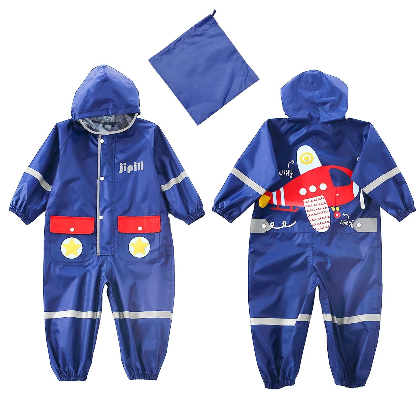 Детский дождевик Domueay Слитный дождевой костюм с капюшоном для мальчиков Водонепроницаемый дышащий дождевой комбинезон Дождевик-пончо складной Синий Вертолет, фото №7 Детский дождевик Domueay Слитный дождевой костюм с капюшоном для мальчиков Водонепроницаемый дышащий дождевой комбинезон Дождевик-пончо складной Синий Вертолет, фото №7