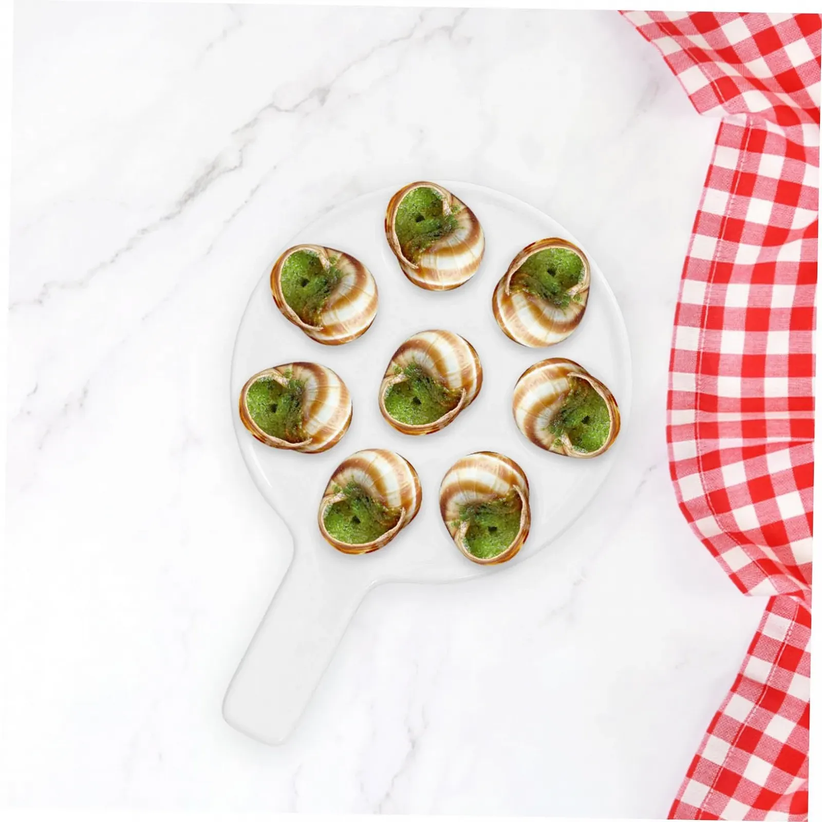 Форма для запікання равликів VICASKY Керамічна Термостійка з ручкою Біла, фото №3 Форма для запікання равликів VICASKY Керамічна Термостійка з ручкою Біла, фото №3