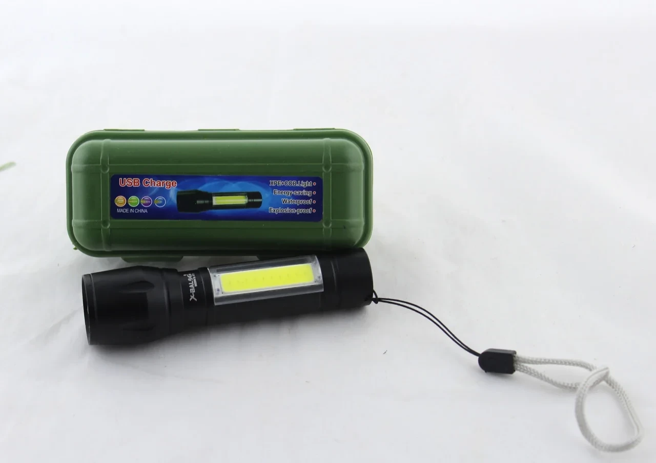 Мощный фонарь карманный аккумуляторный портативный Police BL-511 на аккумуляторе с COB ZOOM USB в кейсе, фото №6 Мощный фонарь карманный аккумуляторный портативный Police BL-511 на аккумуляторе с COB ZOOM USB в кейсе, фото №6