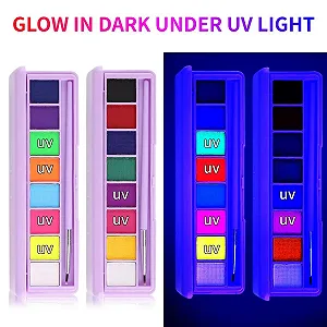Палитра теней Beteligir UV Glow 8 цветов водная активация микс матовые и UV цена на synthetic.ua - Фото 1 Палитра теней Beteligir UV Glow 8 цветов водная активация микс матовые и UV synthetic.ua - Фото 1