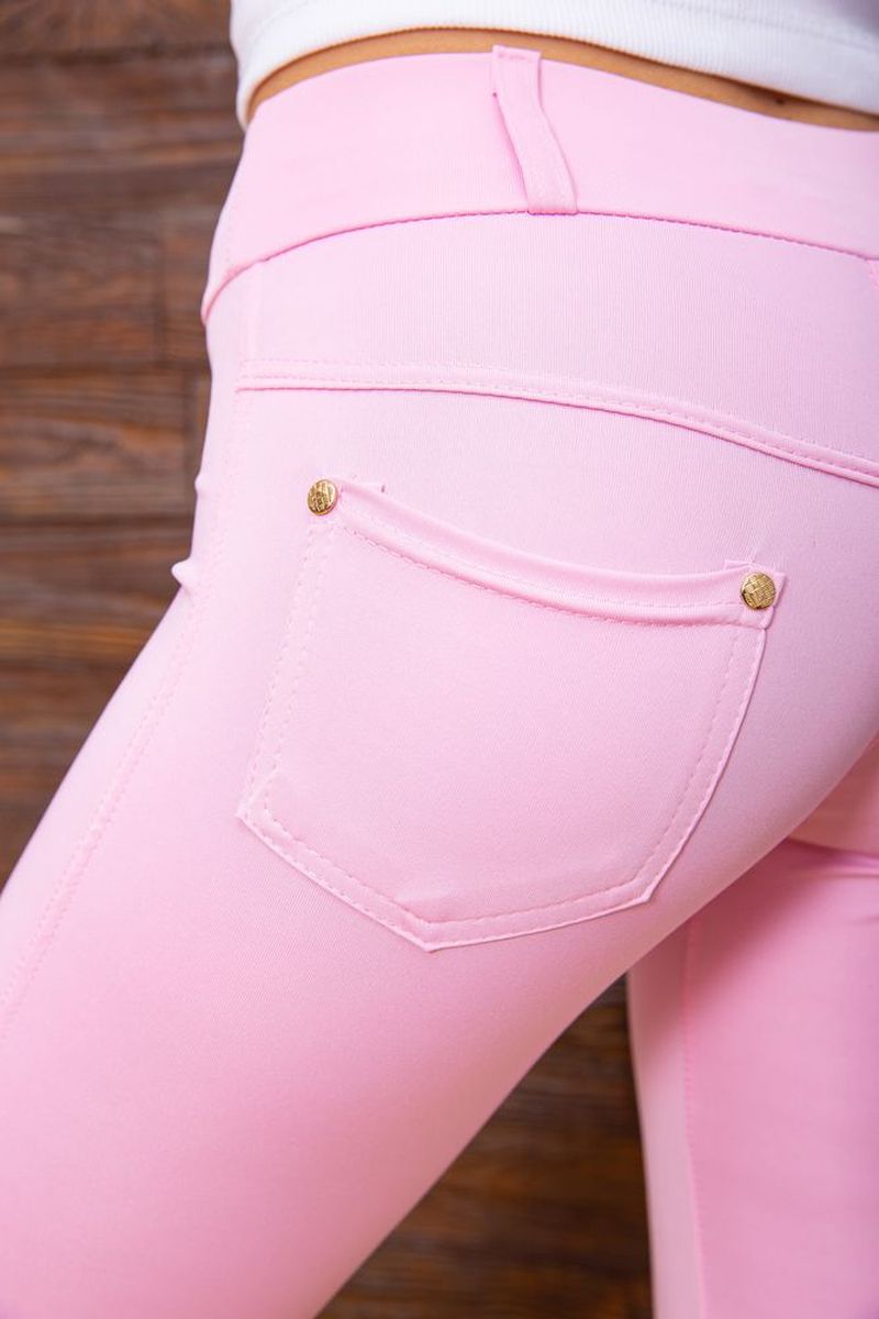 Втягуючі лосини середньої посадки колір Рожевий 172R40, фото №5