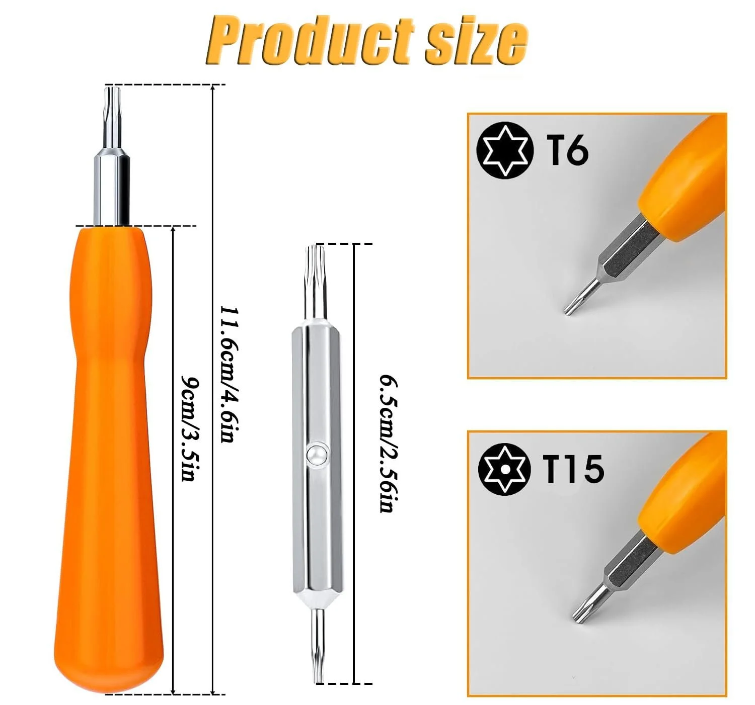 Викрутка для відеодзвінка магнітна двостороння T6 T15 Torx, фото №1