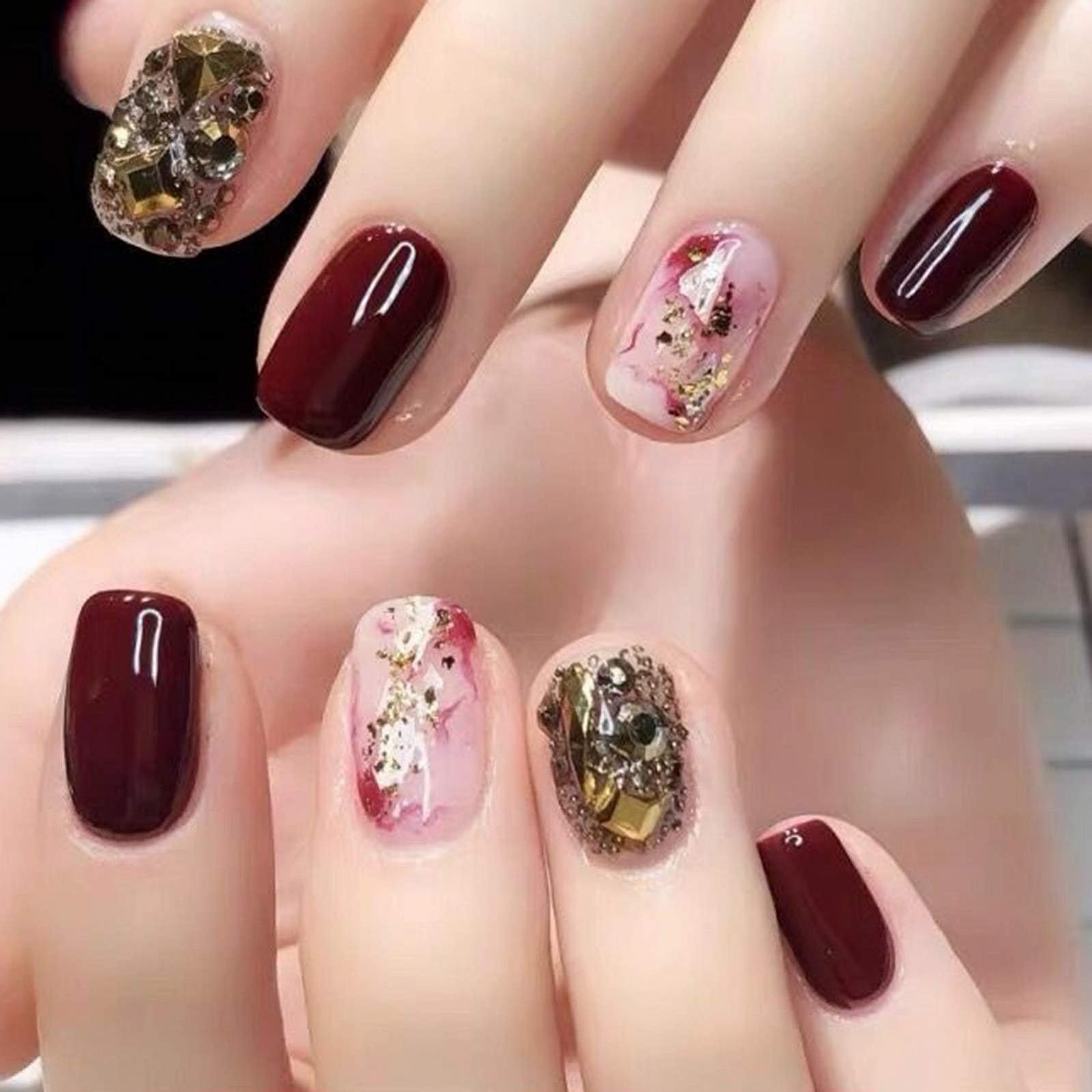 Стразы для ногтей Brussel, 50 шт., 3D геометрические, плоские стеклянные бусины, серый цвет, фото №6