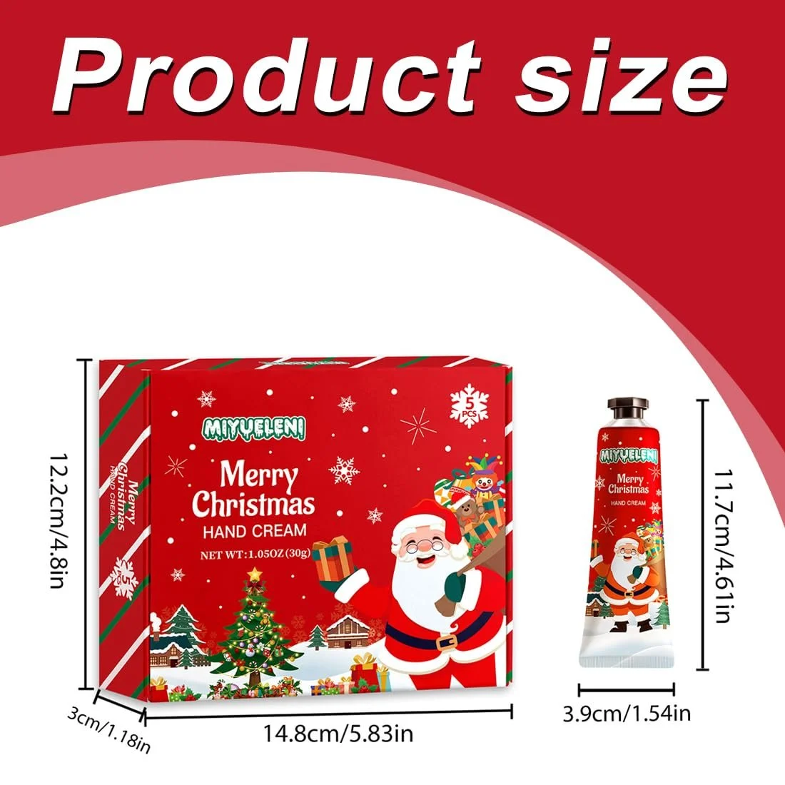 Набір Різдвяних Кремів для Рук, 10 шт, Крем для Догляду за Руками, фото №2