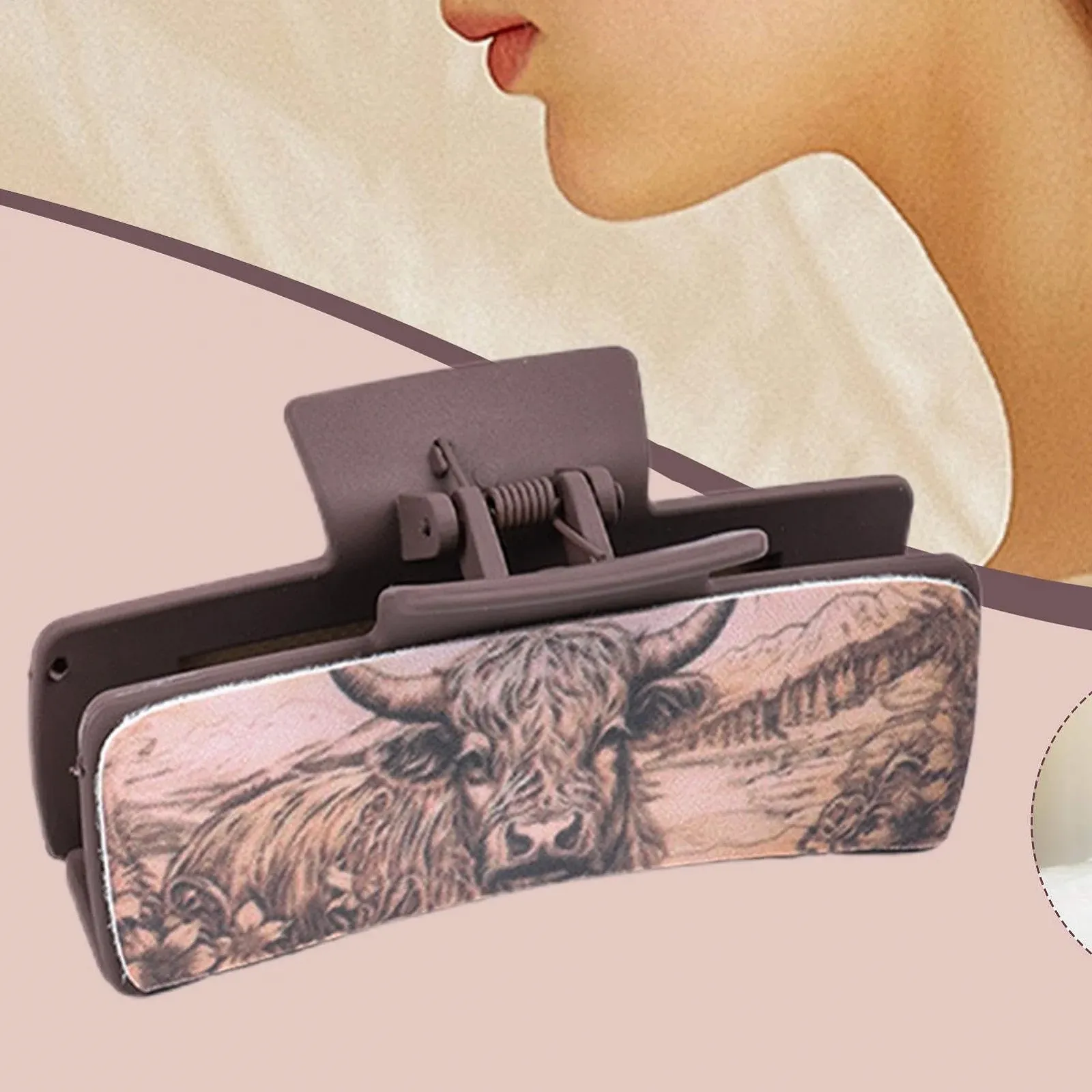 Заколка для волос Кожаная Western Klauenclips 3 шт, фото №6 Заколка для волос Кожаная Western Klauenclips 3 шт, фото №6