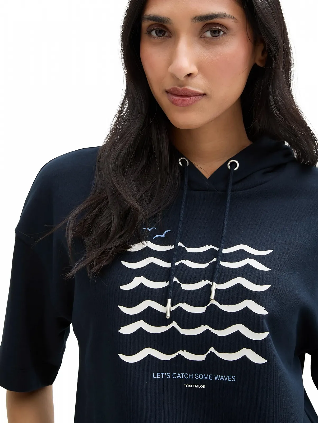 Толстовка з капюшоном TOM TAILOR Жіноча з короткими рукавами, фото №5