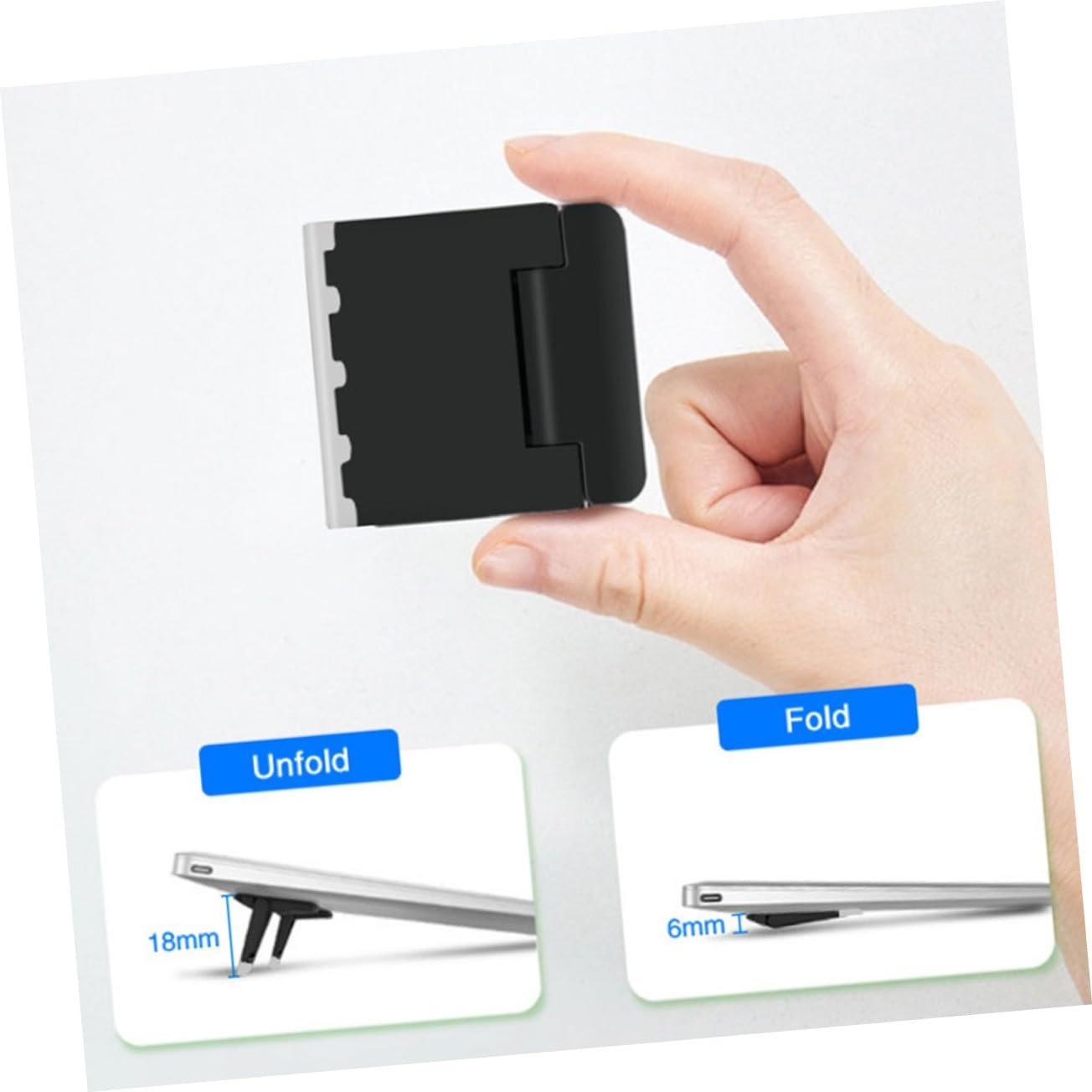 Підставка для ноутбука SHOWERORO, 2 шт., портативна, невидима, легка, для покращеного відведення тепла та ергономічного набору тексту за столом, фото №4