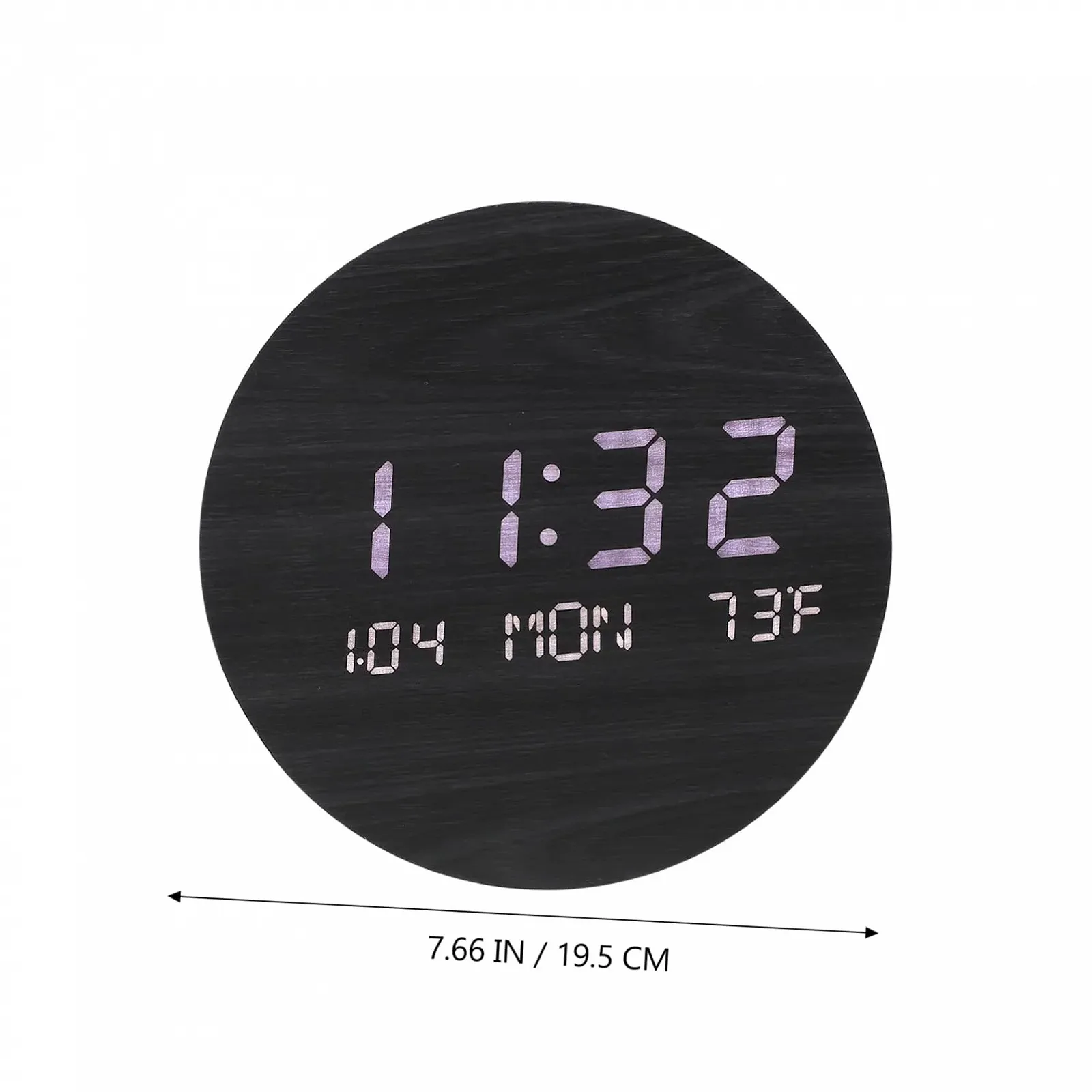 Годинник Настільний електронний світлодіодний PartyKindom Дерев'яний з дзеркалом Круглий, фото №3 Годинник Настільний електронний світлодіодний PartyKindom Дерев'яний з дзеркалом Круглий, фото №3