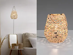 Настільна лампа Абажур з водяного гіацинта Висота 55 см E27 LED Діммована synthetic.ua - Фото 1