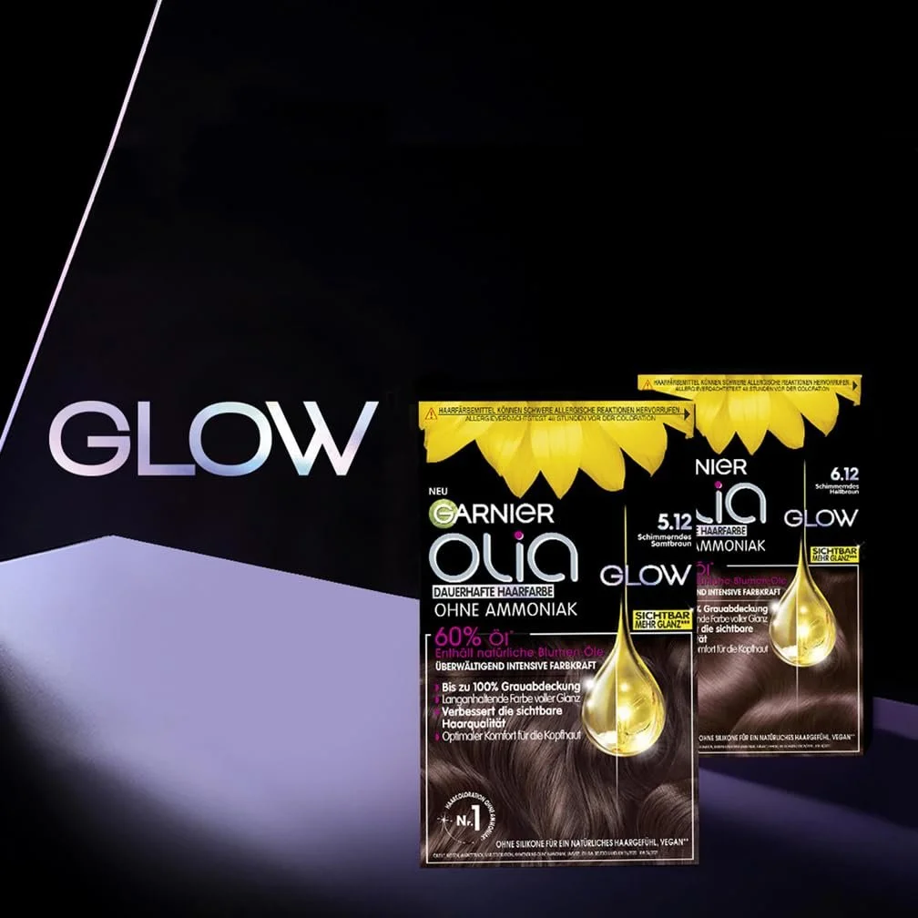 Фарба для волосся Garnier Olia Glow 5.12 без аміаку, з натуральними оліями, фото №6 Фарба для волосся Garnier Olia Glow 5.12 без аміаку, з натуральними оліями, фото №6